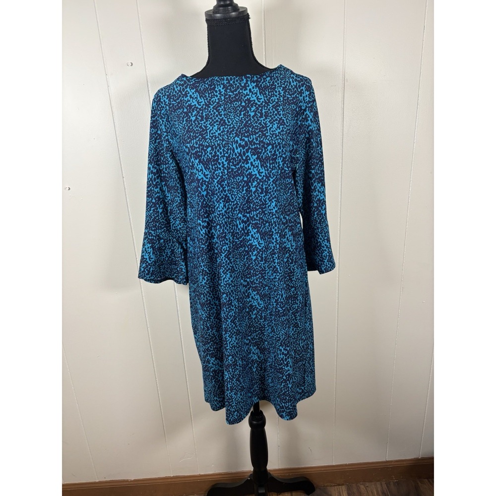 Jude Connally Margot shift dress medium Blue Print